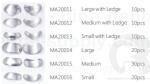 Stainless Steel Dental Matrix System , Six Size Sectional Contoured Matrices in