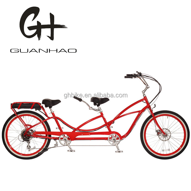 Max Speed 30-50Km/h 500W 26"*2.3 LCD Display Tandem Electric Bike for Two People