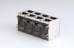 Black 2x4 Port RJ45 Female Jack 90 Degree Jack For Computer TV Set Box