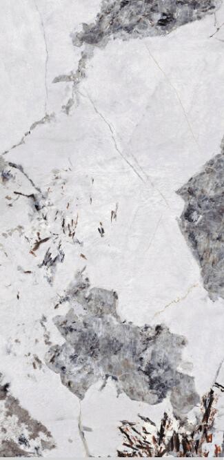 Large Format Polished Glazed Kitchen White Ceramic Wall Tiles 1200x2400 Mm Marble Look Porcelain Tile