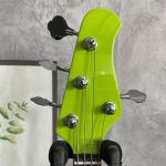 Custom 4 Strings Stingray Electric Bass Guitar in Green with White Pickguard