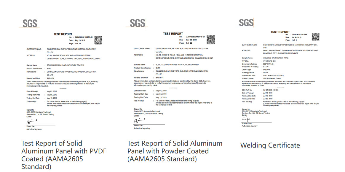 CE SGS 4.5MM Aluminium Exterior Wall Cladding Panels 20 Years Guarantee