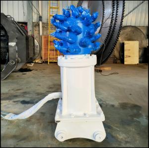 Quality Blue 42CrMo Excavator Rock Grinder Attachment 1450mm Machine Height wholesale