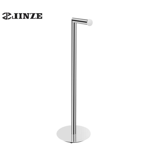 hotel bathroom Floor Standing Stainless Steel Double Pole Towel Rack single
