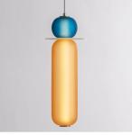 Scandinavian glass pendant lights Minimal colorful lampshade bedside lamp(WH-AP