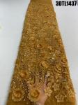3D flowers lace embroidery Beaded lace fabric African Lace Fabric bridal wedding
