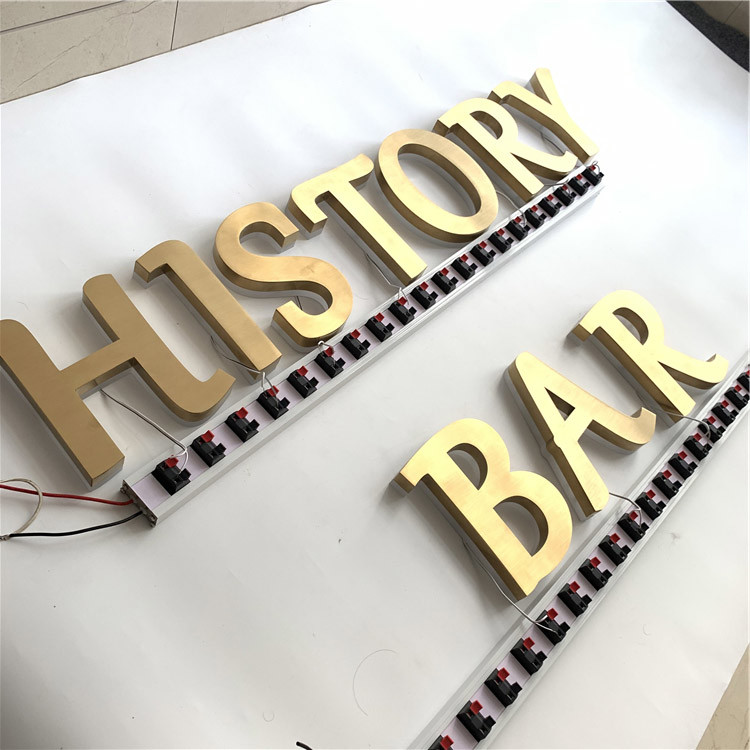 HIGHSPAN Restaurant Sign Board Stainless Steel Backlit CE ROHS