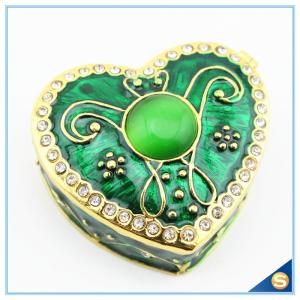 Quality Wholesale Enamel Heart Shape Trinket Box Two color Jewelry Box SCJ944 wholesale