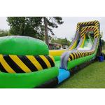 PVC 0.55mm Outdoor Gigantic Commercial Inflatable Bounce Double Lanes Marble