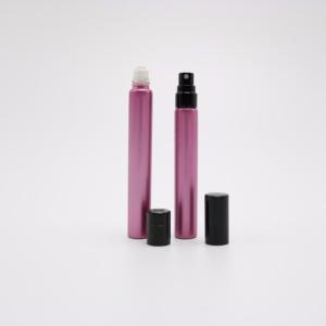 Quality Shiny Pink Refillable Roll On Perfume Bottle For Cosmetic Packaging wholesale