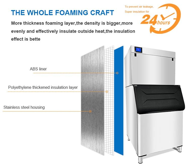 500kg Stainless Steel Automatic Ice Block Making Machine for Business Coffee Shop Durable and Long-lasting
