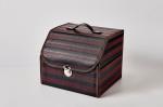Small Size Foldable Car Trunk Organizer Waterproof Pu Leather 34 * 32 * 30cm