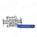 Thread Connection DN15-DN100 Stainless Steel 3PC Clamp Ball Valve for Food