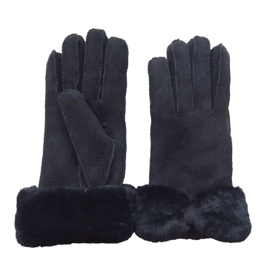 Double Face Women'S Shearling Sheepskin Gloves Fashion Style Various Color