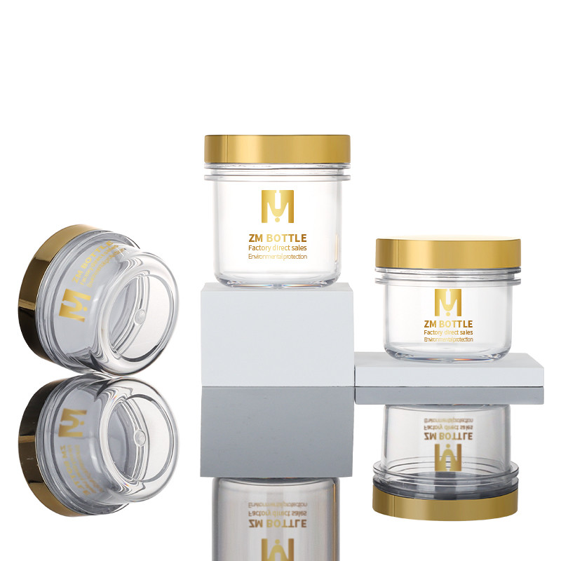 50ml Empty Plastic Jars With Lids , Transparent Plastic Beauty Containers