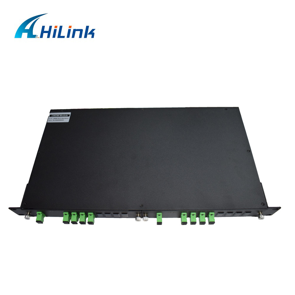 1U Cassette CWDM Mux Demux With 2 Slot Half Sized Pluggable LGX LC APC Connectors
