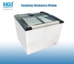 Commercial Curved Glass Ice Cream Chest Freezer Showcase 168 Liter