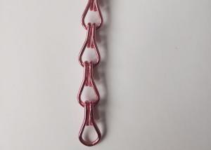 Quality Red Color Double Hook Anodised Aluminium Chain Fly Screen 0.035KGS/M wholesale