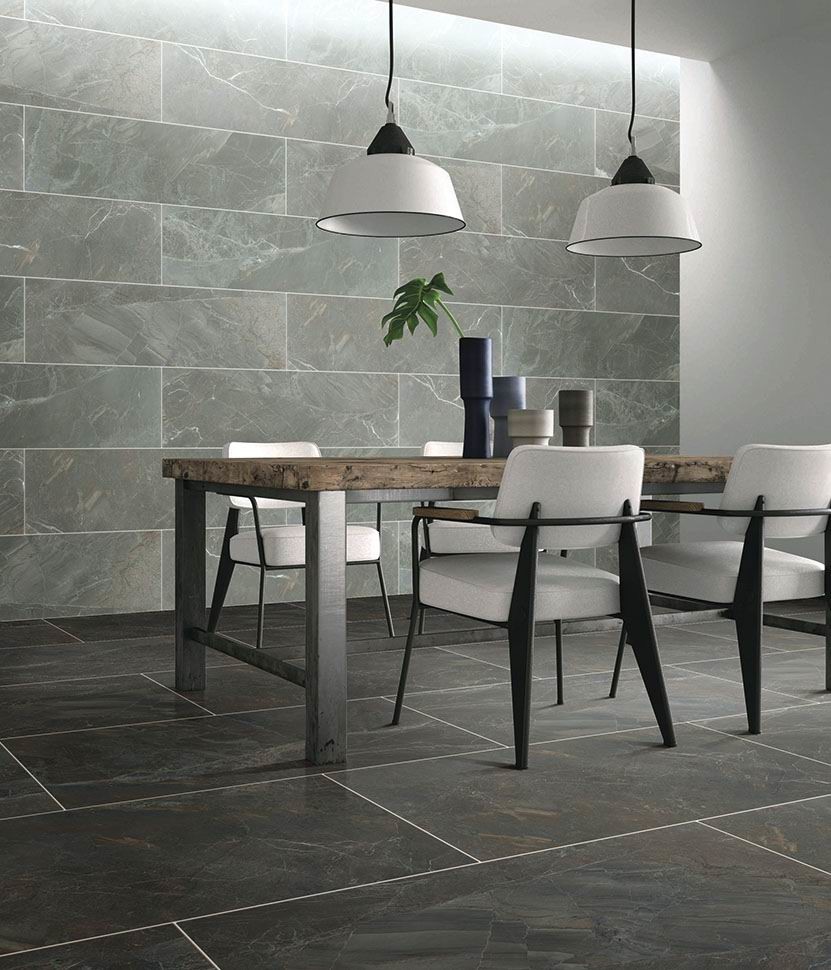 12mm Thickness Porcelain Floor Tile Marble Look For Bedroom / Living Room