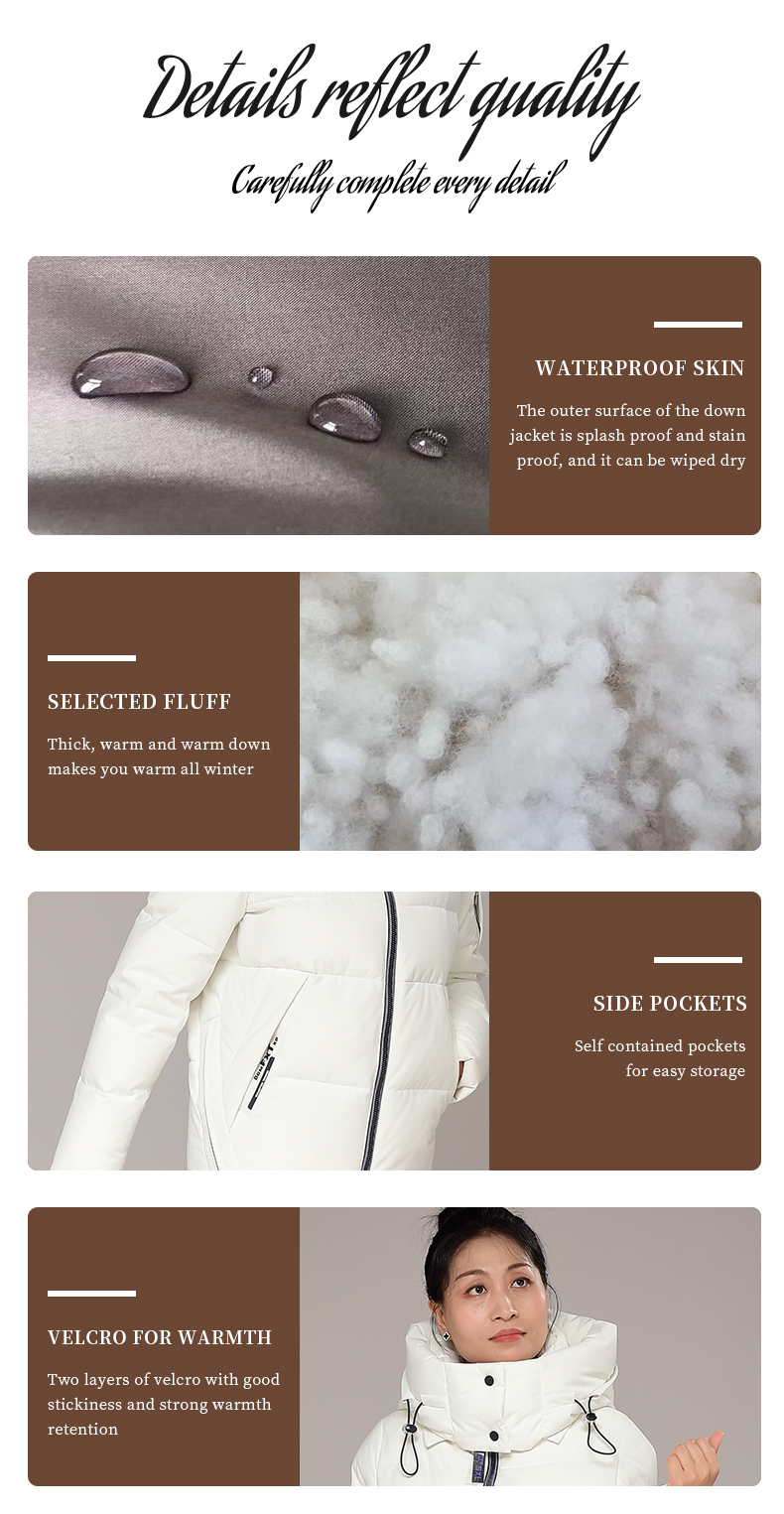 Hot Selling Cheap Custom FODARLLOY F23120 Ladies Warm Hooded Cotton-padded Clothes Women Slim Long Winter Jackets Women Coats