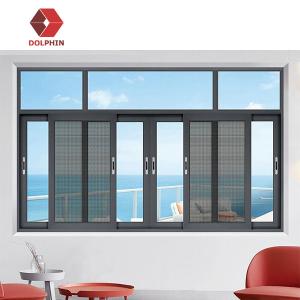 Quality DOLPHIN Customized Aluminum Sliding Window Impact Resistant Hurricane Windows wholesale