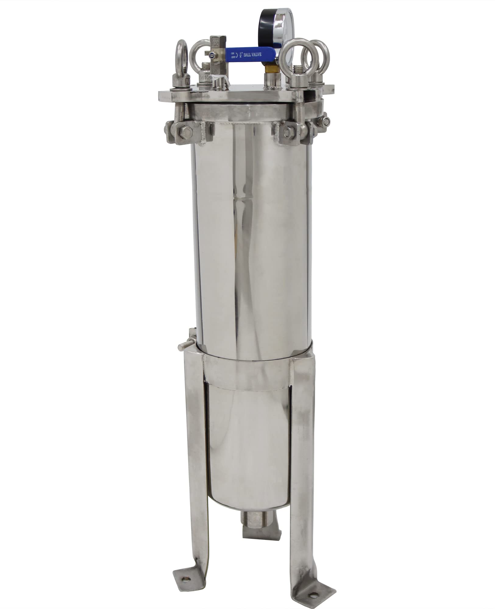 62KG 304 Stainless Steel Bag Filter Housing for Solid-Liquid Separation Tool 120PSI