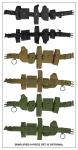 Multifunctional Training Belt Hardware Buckle Flashlight Molle Belt Pouch Olive