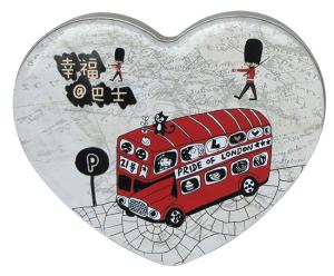 Quality Pride Of London , Heart Shaped Tin Container / Chocolate Packaging Box wholesale