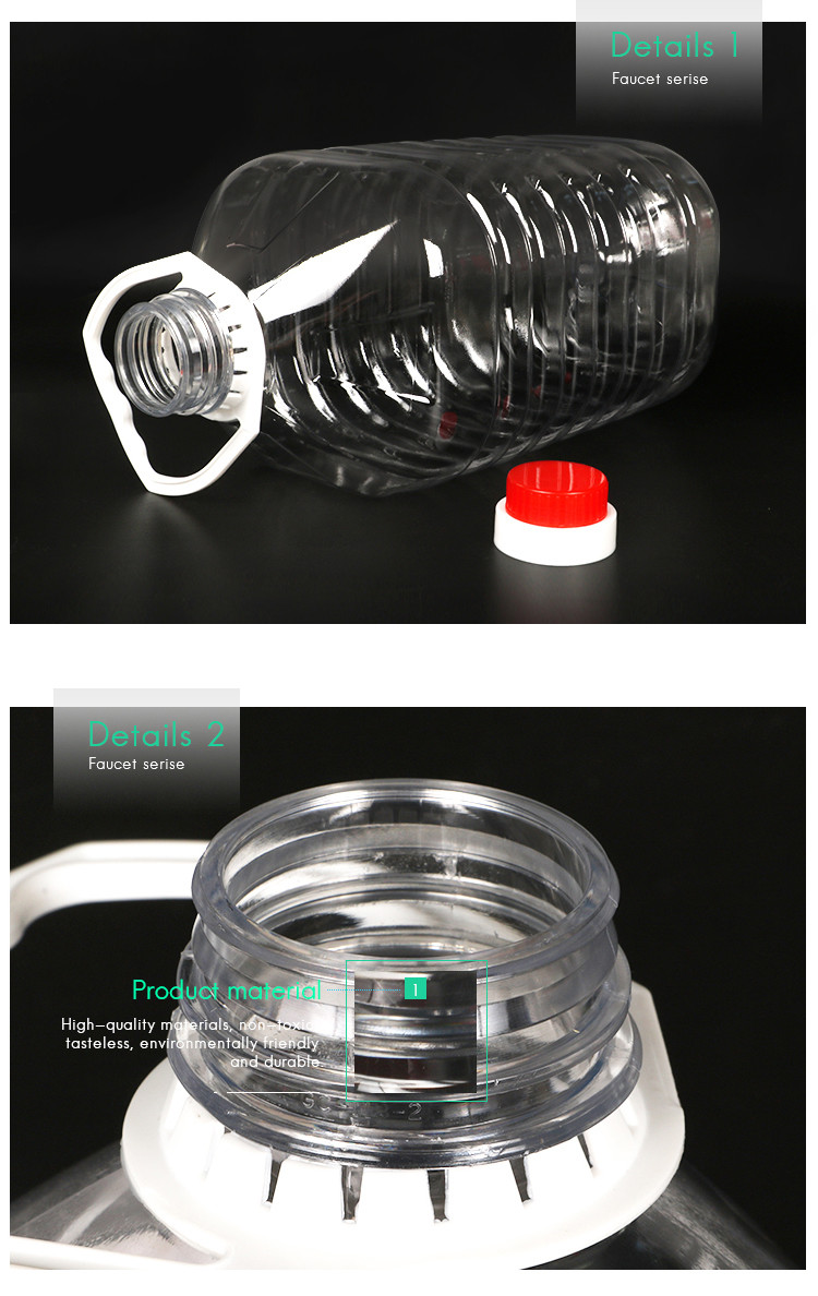 Transparent Plastic Condiment Bottles 2.5L PET Soy Sauce Bottles