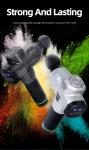 Silver Cordless Muscle Massager 6Hr Rechargeable Deep Tissue Percussion Massager
