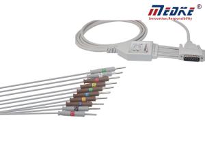 Quality 10 Lead Fixed Needle Cardioline 1350A Nihon Kohden Ecg Cable wholesale