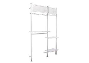 Quality Metal Frame Wall Mounted Display Racks Light Duty Simple Style For Clothing Shop wholesale