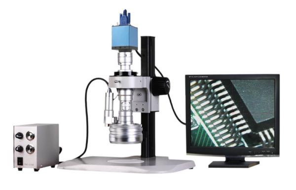 VGA Color Camera 3D Stereo Zoom Microscope for Inspection SMT Solders Joints,