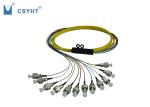 12 FO Multimode / Single Mode Fiber Pigtails Φ0.9mm PVC / LSZH Cable Jacket