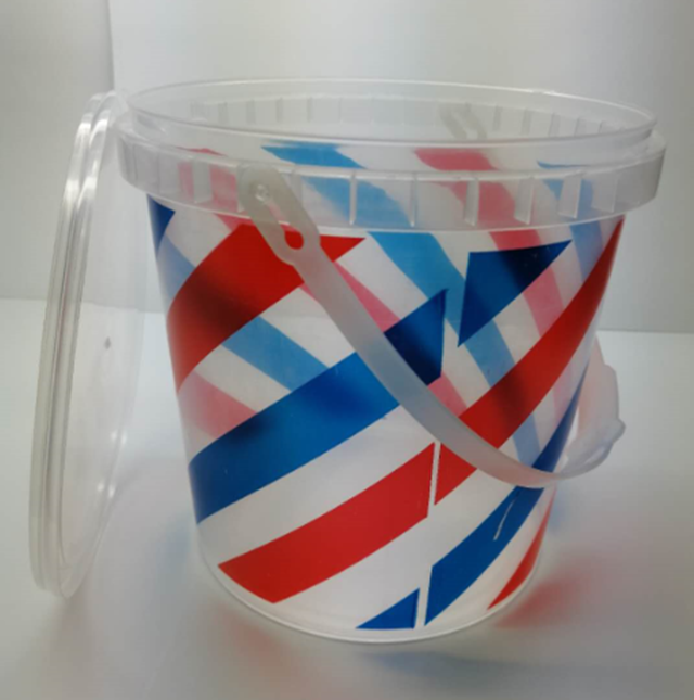 2.2 L Food Grade Pp Customize Logo Oversize Plastic Empty Ice Cream Cups With Lids