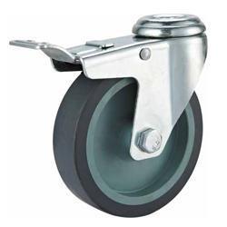 Quality 04-Medium duty caster Bolt hole TPR caster with brake wholesale