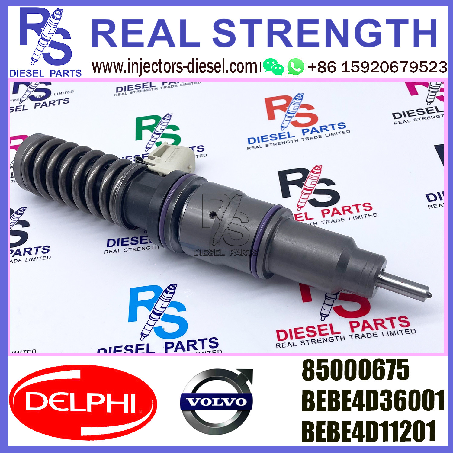 DELPHI 4pin 85000675 Diesel pump Injector 85000675 BEBE4D36001 BEBE4D11201 E3.18 for V-O-L-V RVI MD9 3503 EURO 4