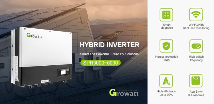 Single Phase Hybrid Inverter Growatt SPH 3000-6000TL BL-UP 3KW 4KW 4.6KW 5KW 6KW