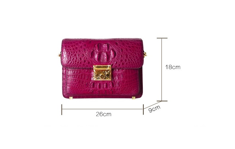 Genuine Crocodile Skin Women Sling Bag Authentic Exotic Alligator Leather Lady Single Shoulder Bag Female Small Purse