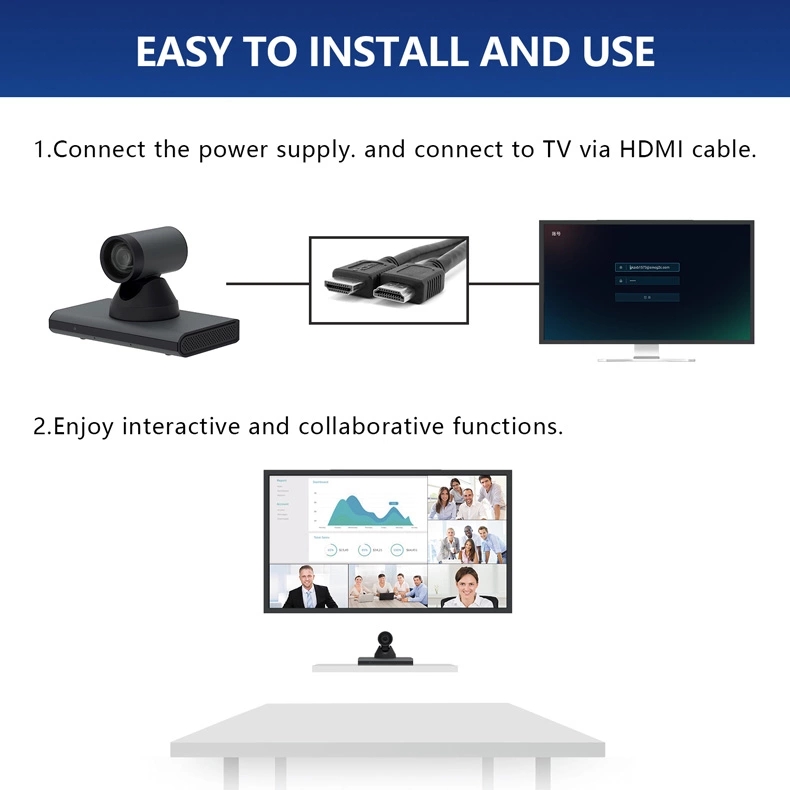 full HD 1080P wireless all in one video conference syste 12x optical zoom Android Video Conference Terminal