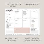 50 Sheets Tear Off Magnetic Fridge Notepads Meal Weekly Planner Memo