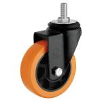 75mm 3inch Rotating PU/PVC Caster Wheel for Industrial Trolley Furniture in
