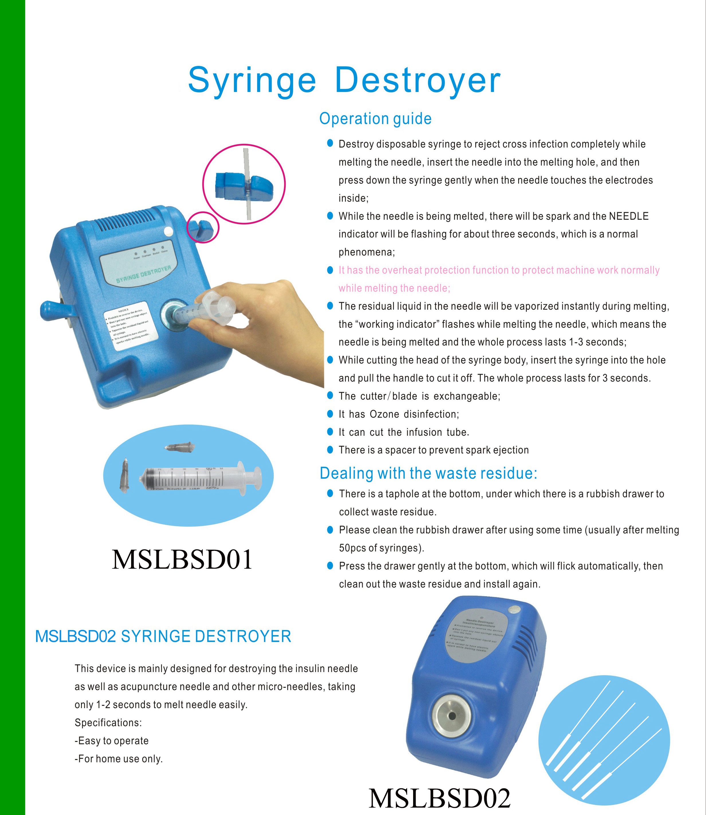 Newest Syringe Destroyer/Destroy disposable syringe Needle Burner