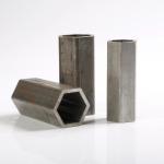 Black / Silver White Shaped Pipe , Outside 6mm - 76mm Hexagon Steel Pipe