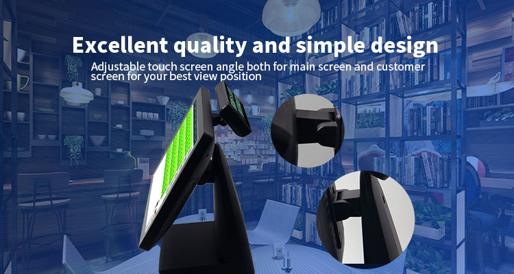 280A Retail POS System with External 58mm/80mm Thermal Printer and 15''/15.6'' Display