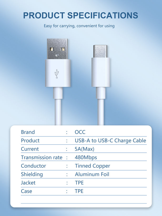 Kevlar 5A USB Type C Charging Cable For Huawei Samsung