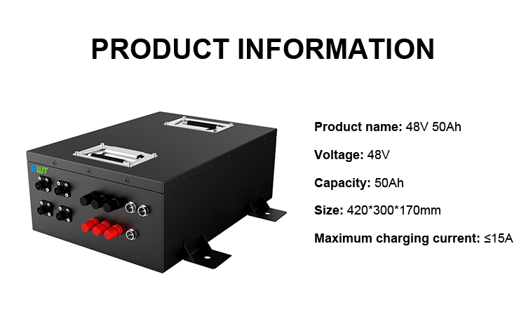 48V 50Ah Lithium Iron Phosphate Battery Pack AGV LiFePO4 Power Battery