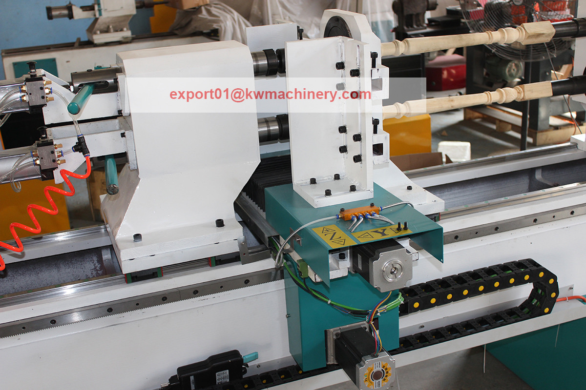 KC1530D CNC Wood Lathe wood turning lathe produce 2 products per time