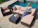 Leisure Aluminium Outdoor Garden wicker chair PE Rattan patio Backyard Sofa sets