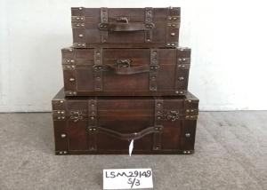Quality Decorative Plywood Leather L46 Storage Chest Trunk wholesale